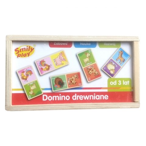 SMILY PLAY SPW83591 Domino drewniane Farma