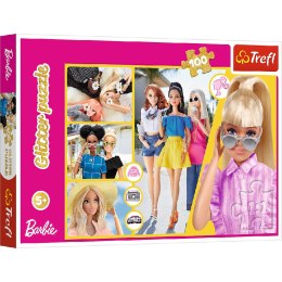 TREFL 14830 Puzzle 100 Glitter Brokatowa Barbie