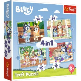 TREFL 34637 Puzzle 4w1 Bluey i jego świat